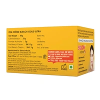Fem Fairness (Gold Ultra) Creme Bleach - 10g | Advanced Parlour Like Glow System | Removes Tan, Brightens Skin & Gives Radiant Complexion | For All Skin Types | No Added Ammonia - 10 g, Gold
