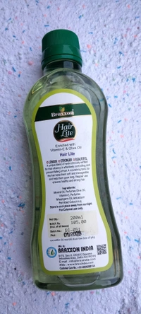 Hair Lite Non Sticky Hair Oil with Olive Oil & Natural Vitamin E,500 ml - 200 ml, Green