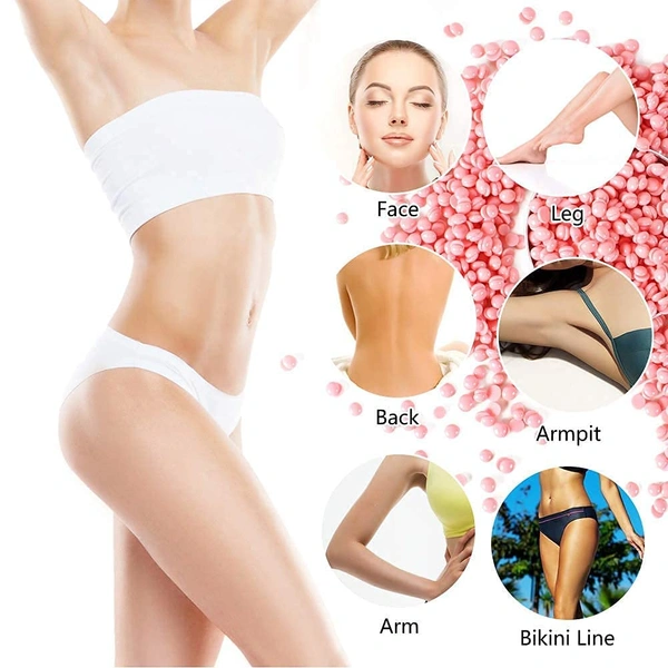 Aroma Hair Removal Hard Wax Beans Women Bikini Brazilian Wax Armpit Paperless Hair Remover Heat Wax, Facial Body Bag Wax For Men & Women - 100 G - 100 g, Multicolor