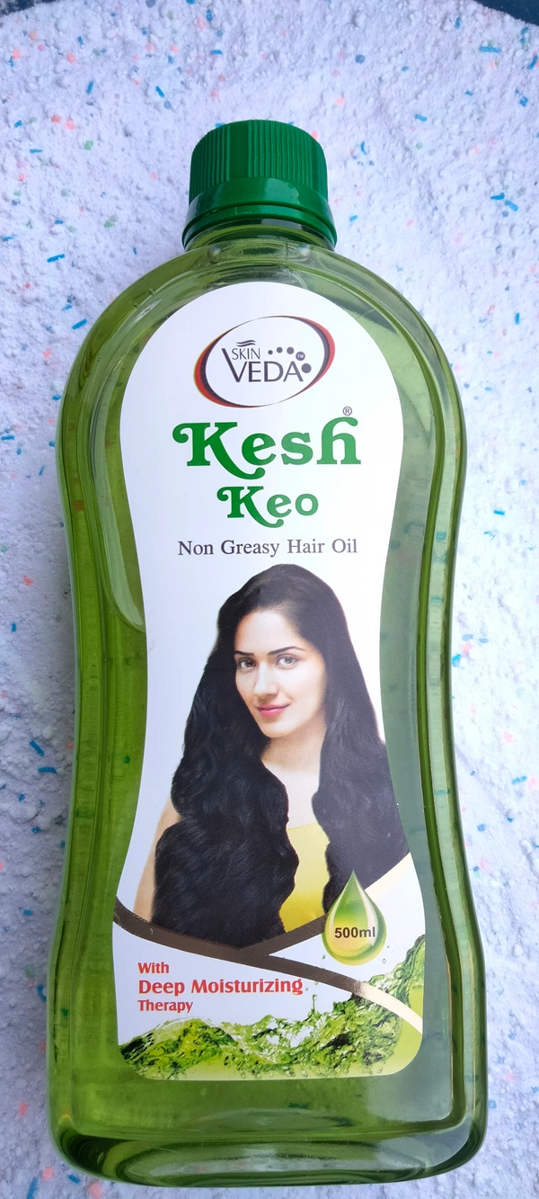 Hair Lite Kesh Keo Non Sticky Hair Oil with Olive Oil & Natural Vitamin E,500 ml - 500 ml, Green
