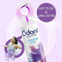 Dabur Odonil Air Freshener Lavender Mist Room Spray - 220 ml | Nature Inspired Fragrance for Home, Office, Living Room, Bedroom, Workspace & Kitchen | Long Lasting Fragrance | Instant Freshness - 220 ml, Green