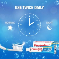 Pepsodent 2-in-1 Toothpaste 80G ||First in India Paste + Gel formula || Helps prevent cavity + Freshens breath_150G - 150 g, Blue