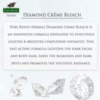 Pure Roots Big 250g Diamond Bleach Cream Face with Skin Whitening for Women (250gm) | Fast Acting Formulated for Enhances Radiances, Remove Tan & Dead Skin Cell | Ideal for All Skin Types - 250 g, Diamond