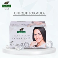 Pure Roots Big 250g Diamond Bleach Cream Face with Skin Whitening for Women (250gm) | Fast Acting Formulated for Enhances Radiances, Remove Tan & Dead Skin Cell | Ideal for All Skin Types - 250 g, Diamond