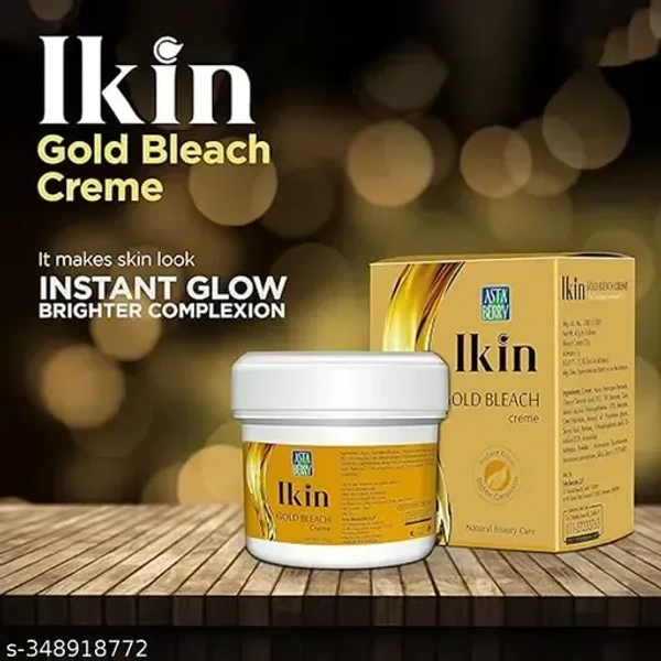 Cipla Health Ikin Gold Bleach | Ultimate Glow And Radiance Pack Of 1 - 43.5g, Luxor Gold