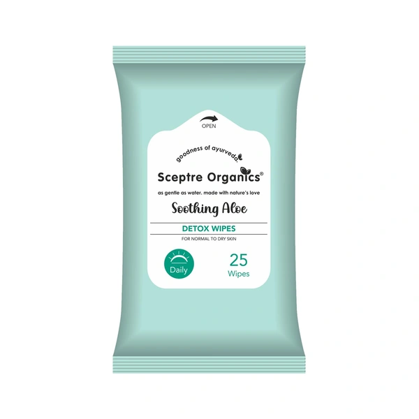 Baby Cozy Sceptre Organics Soothing Aloe Skin care refereshing facial wipes |All Skin Types 25 Wipes per pack (Pack of 1) - 25 N, Pink