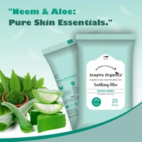 Baby Cozy Sceptre Organics Soothing Aloe Skin care refereshing facial wipes |All Skin Types 25 Wipes per pack (Pack of 1) - 25 N, Pink