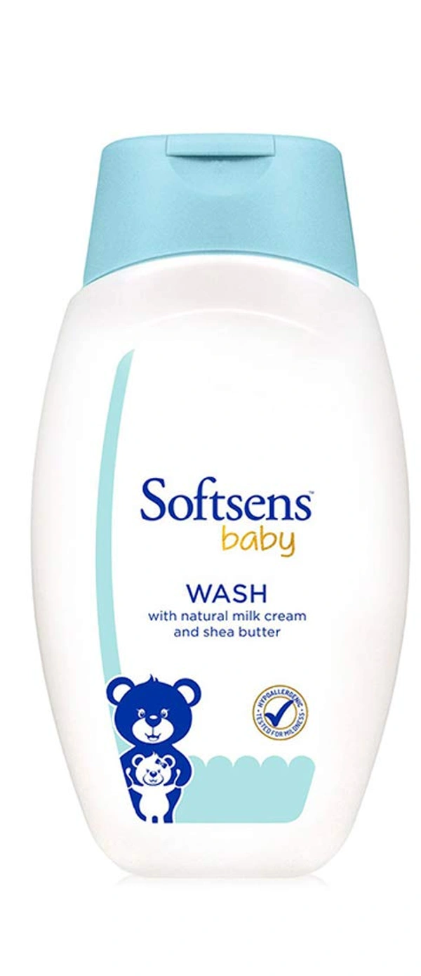 Softsens Baby TEAR FREE Baby Wash with natural milk cream & shea butter 200ml - 200 ml, White
