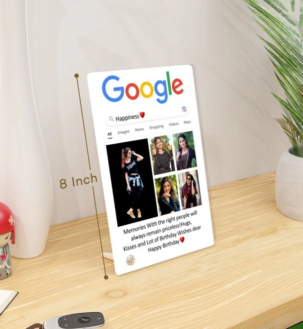 Kraftify Personalised 5 Photos trending Google Frame for Birthday, Anniversary, Wedding, Valentine day, Love Personalized Collage  Google Photo Frame For Gifting