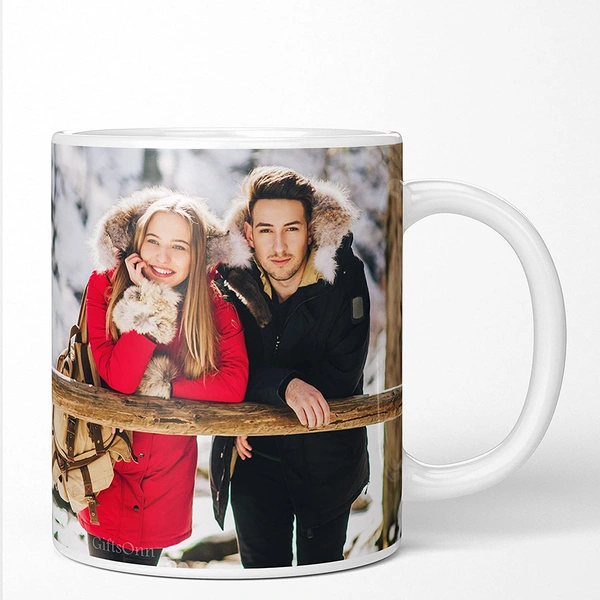 Kraftify Personalised Photo Coffee/Tea/Mik Mug - Gift for Birthday, Anniversary Valentines - for Girlfriend, Boyfriend, Husband, Wife & Friends, Kids - 330 ml (White)