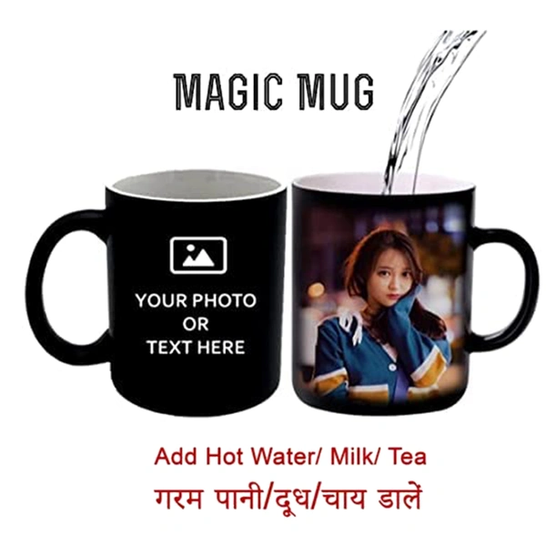 Kraftify Personalised Magic Mug Photo Coffee/Tea/Mik Mug - Gift for Birthday, Anniversary Valentines - for Girlfriend, Boyfriend, Husband, Wife & Friends, Kids - 330 ml