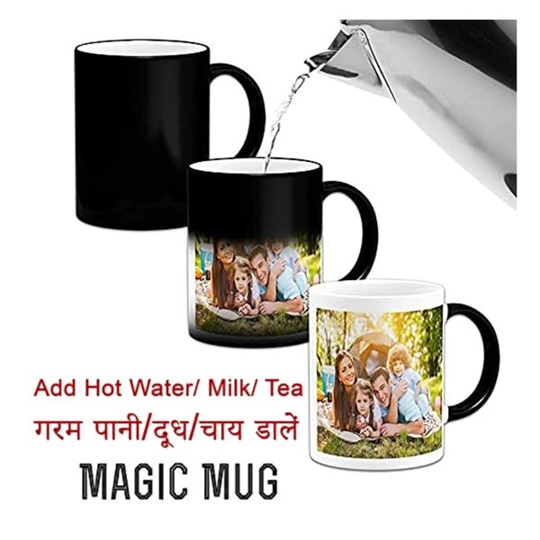 Kraftify Personalised Magic Mug Photo Coffee/Tea/Mik Mug - Gift for Birthday, Anniversary Valentines - for Girlfriend, Boyfriend, Husband, Wife & Friends, Kids - 330 ml