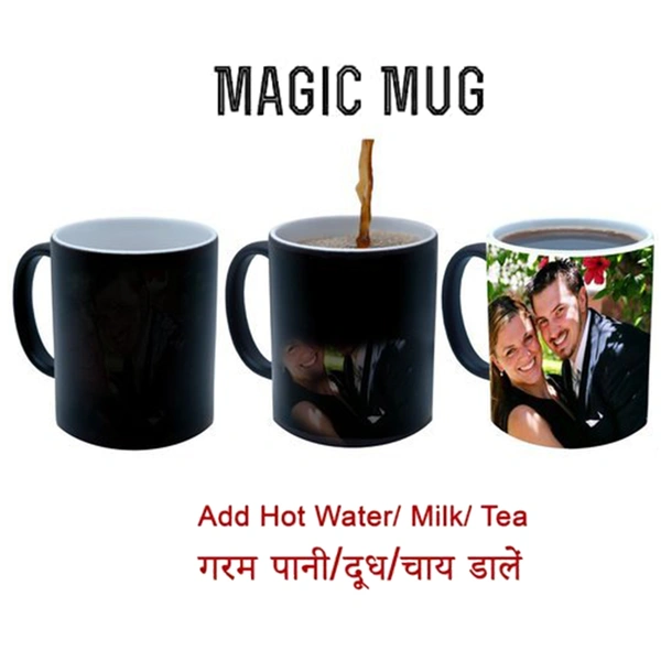Kraftify Personalised Magic Mug Photo Coffee/Tea/Mik Mug - Gift for Birthday, Anniversary Valentines - for Girlfriend, Boyfriend, Husband, Wife & Friends, Kids - 330 ml