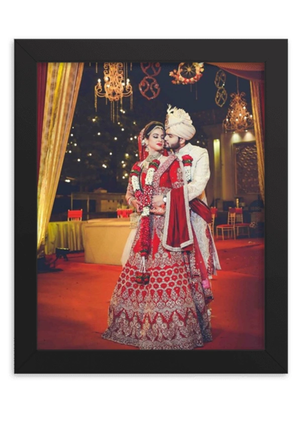 Kraftify  Personalized 1 Photo Collage Vertical Frame For Birthday, Anniversary, Wedding Gift, Personalized Collage Gift, Wall Photo Frame (13X10, Black) (A4 Size Photo Print) Please Send Name as per given instruction on image number 2)