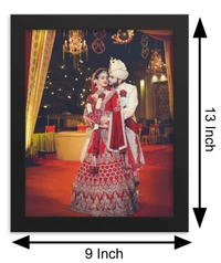 Krafitfy Kraftify Personalized 1 Photo Collage Vertical Frame For Birthday, Anniversary, Wedding Gift, Personalized Collage Gift, Wall Photo Frame (13X10, Black) (A4 Size Photo Print) Please Send Name as per given instruction on image number 2) - 13 x 10 Inch