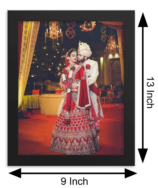 Krafitfy Kraftify Personalized 1 Photo Collage Vertical Frame For Birthday, Anniversary, Wedding Gift, Personalized Collage Gift, Wall Photo Frame (13X10, Black) (A4 Size Photo Print) Please Send Name as per given instruction on image number 2) - 13 x 10 Inch