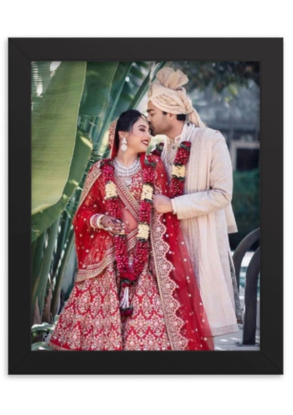 Kraftify  Personalized 1 Photo Collage Vertical Frame For Birthday, Anniversary, Wedding Gift, Personalized Collage Gift, Wall Photo Frame (13X10, Black) (A4 Size Photo Print) Please Send Name as per given instruction on image number 2)