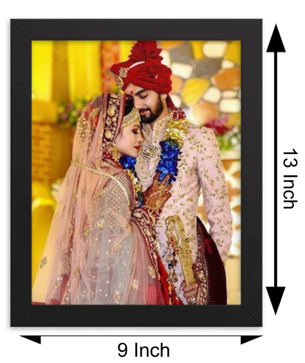 Krafitfy Kraftify Personalized 1 Photo Collage Vertical Frame For Birthday, Anniversary, Wedding Gift, Personalized Collage Gift, Wall Photo Frame (13X10, Black) (A4 Size Photo Print) Please Send Name as per given instruction on image number 2) - 13 x 10 Inch