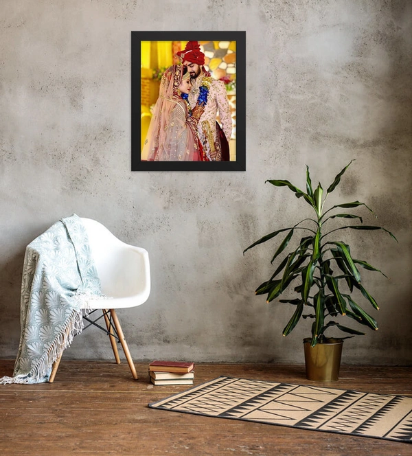 Krafitfy Kraftify Personalized 1 Photo Collage Vertical Frame For Birthday, Anniversary, Wedding Gift, Personalized Collage Gift, Wall Photo Frame (13X10, Black) (A4 Size Photo Print) Please Send Name as per given instruction on image number 2) - 13 x 10 Inch