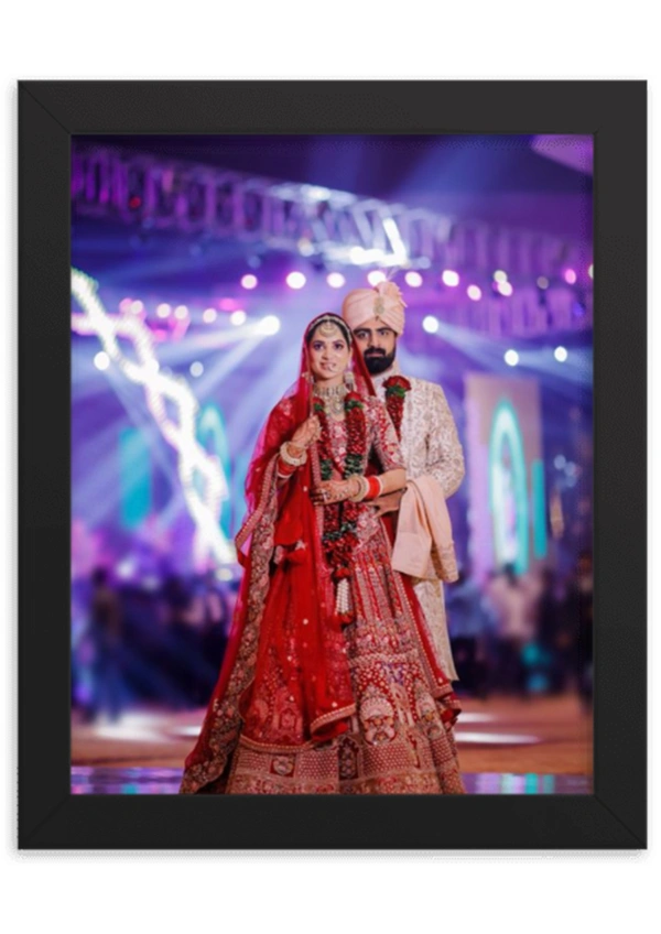 Kraftify  Personalized 1 Photo Collage Vertical Frame For Birthday, Anniversary, Wedding Gift, Personalized Collage Gift, Wall Photo Frame (13X10, Black) (A4 Size Photo Print) Please Send Name as per given instruction on image number 2)