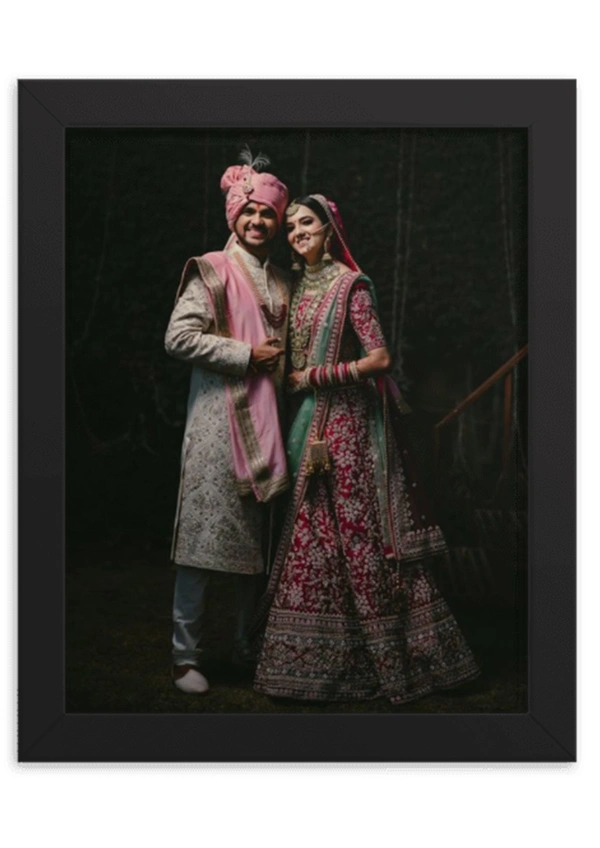 Kraftify  Personalized 1 Photo Collage Vertical Frame For Birthday, Anniversary, Wedding Gift, Personalized Collage Gift, Wall Photo Frame (13X10, Black) (A4 Size Photo Print) Please Send Name as per given instruction on image number 2)