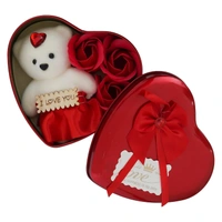 Kraftify Valentine Day Combo Gold Rose Taddy Box Personalized Wallet and Chocalate Combo Gift Set.`