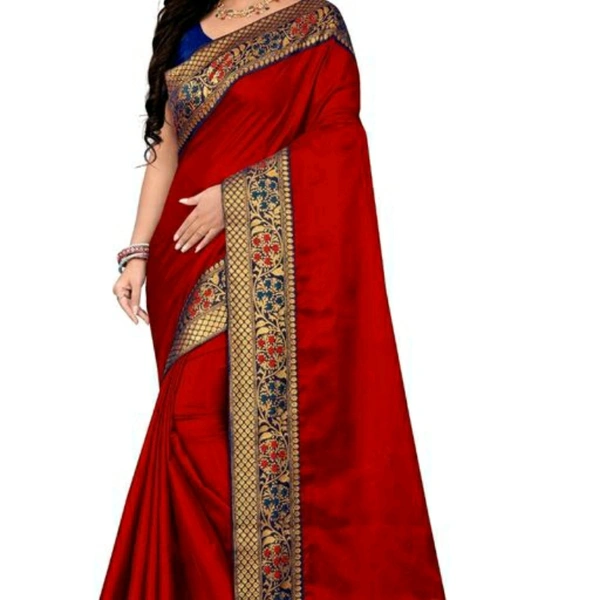 Catalog Name:*Adrika Fabulous Sarees*Saree Fabric: Paper SilkBlouse: Running BlouseBlouse Fabric: JacquardPattern: Zari WovenBlouse Pattern: JacquardMultipack: SingleSizes: Free Size (Saree Length Size: 5.3 m, Blouse Length Size: 0.8 m) Dispatch:1 - Maroon, free size