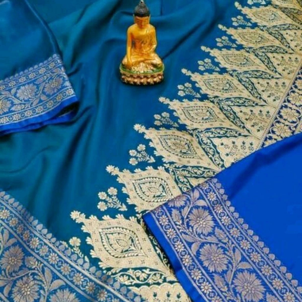 Banarasi Sarees - Free size, Teal blue