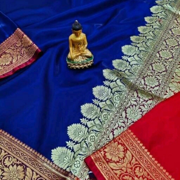 Banarasi Sarees - Dark Blue, Free size