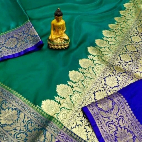 Banarasi Sarees - Dark Green, Free size