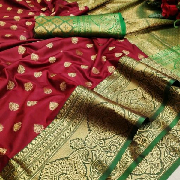 Banarasi Sarees - Maroon, Free size