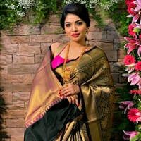 Banarasi Sarees - Black-Golden