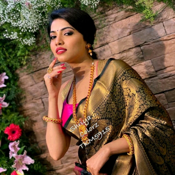 Banarasi Sarees - Black-Golden