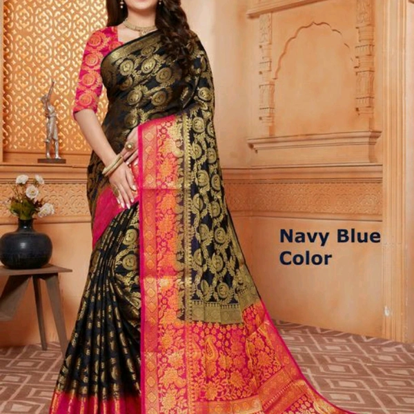 Kanjeevaram Sarees - Navy Blue