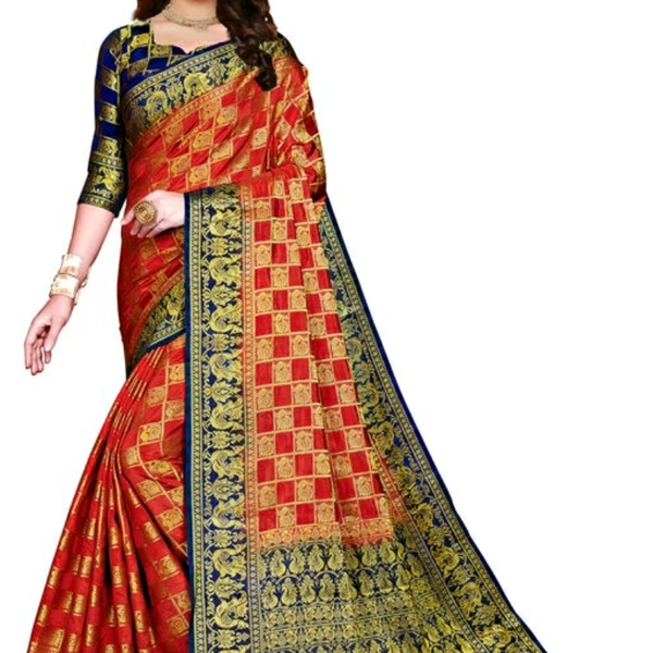 Kanjeevaram Sarees - Orange red