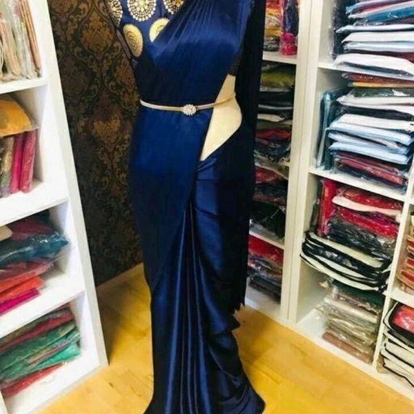 Satin Sarees - Blue