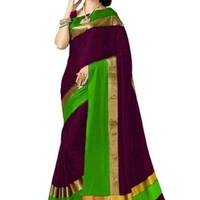 Cotton Sarees - black golden