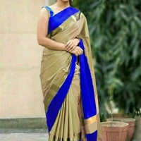 Cotton Sarees - black golden