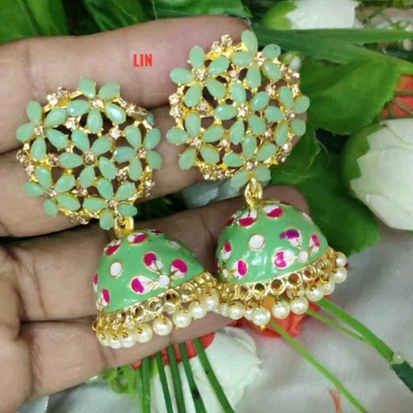 Earrings - Light green