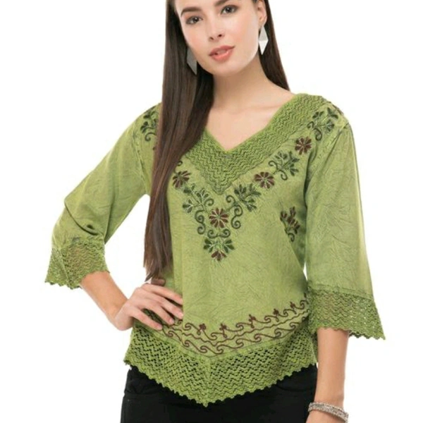 Women Tops - Green, XL