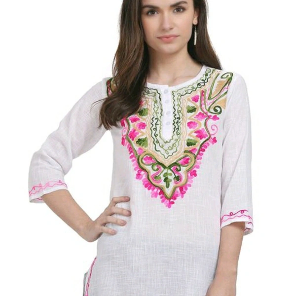 Women Tops - Pink White, XS