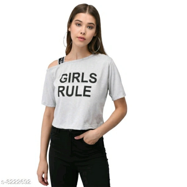 Off Shoulder Tops - Grey, S