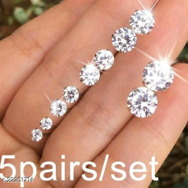 Stud Earrings - crystal clear