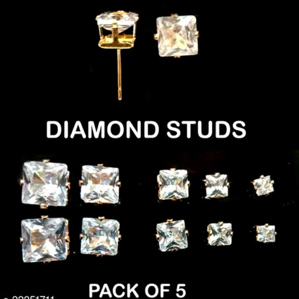 Stud Earrings - crystal clear