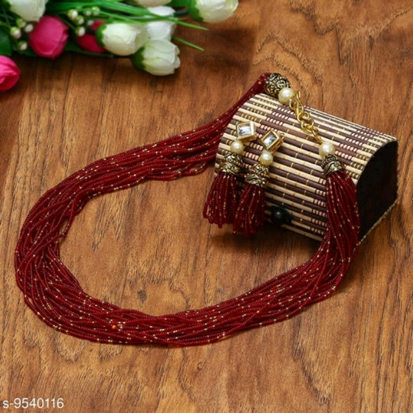 Jewellery Set - Maroon