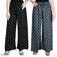Palazzos For Women - Black blue, 28
