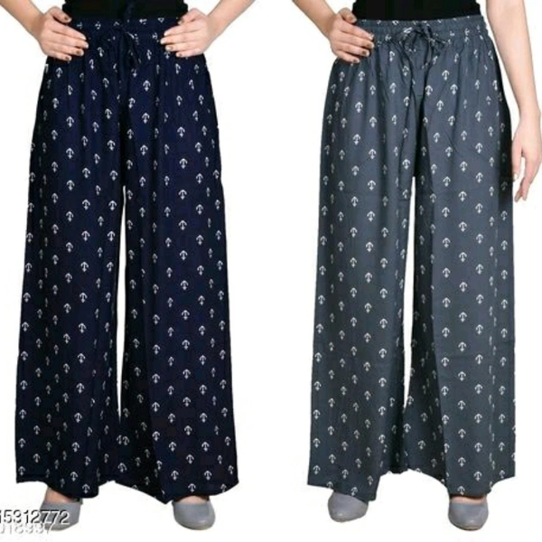 Palazzos For Women - Blue Grey, 36