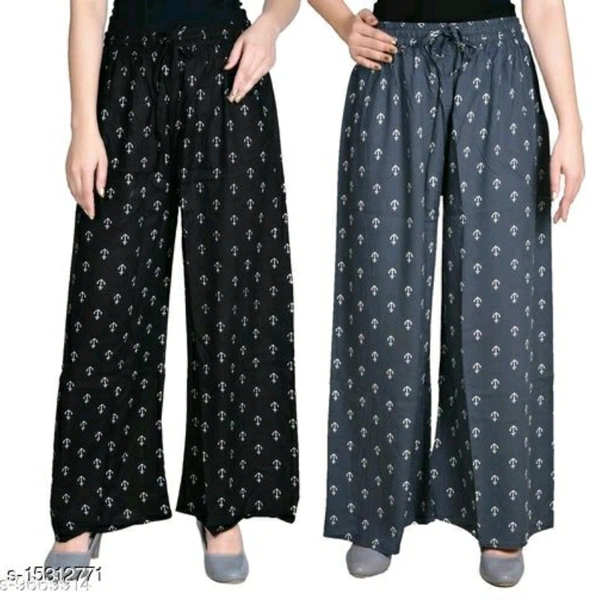 Palazzos For Women - Black grey, 36