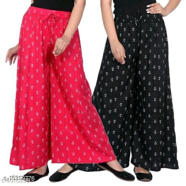 Palazzos For Women - 30, Pink black