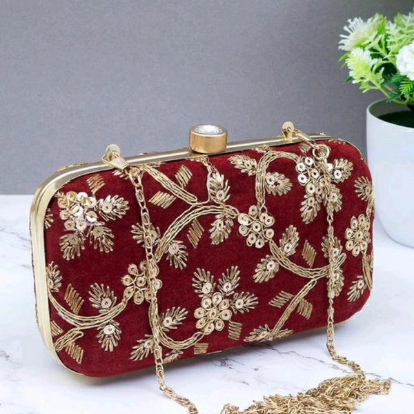 Clutches For Women - Maroon, free size